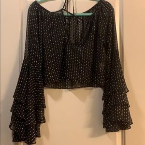 Off the shoulder spotted top
